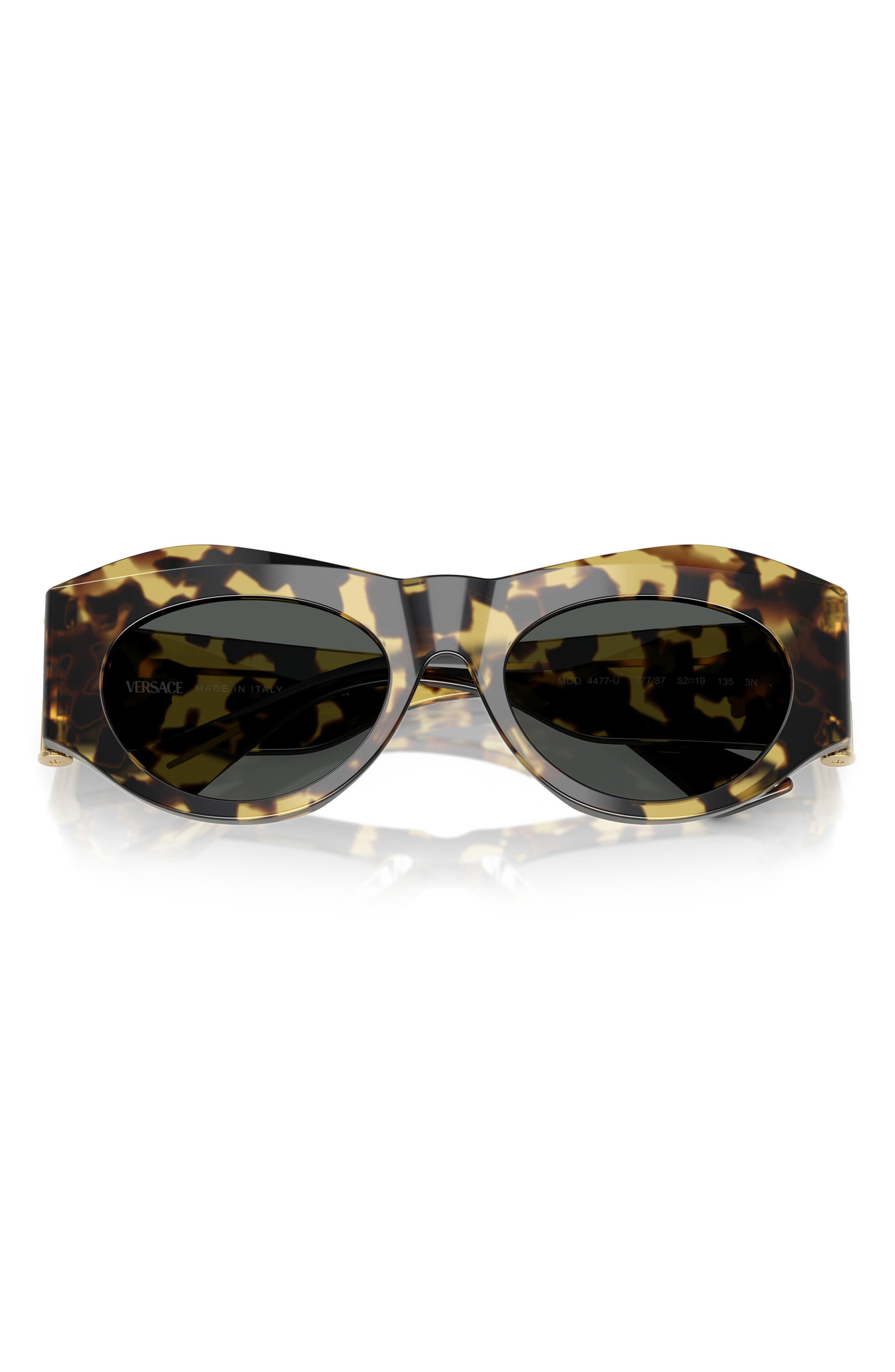Versace 52mm Oval Sunglasses in Havana at Nordstrom - 4