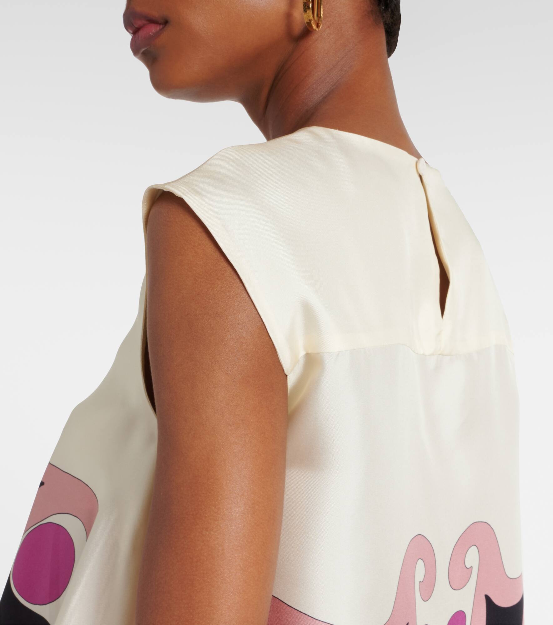 San Carlo printed silk twill top - 6