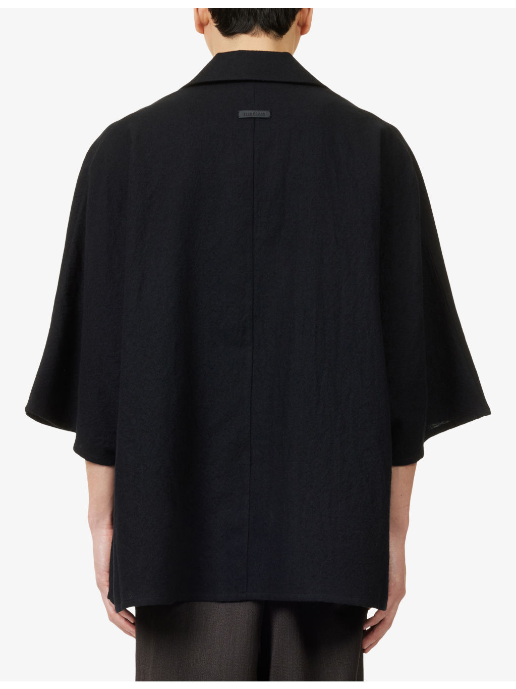 Spread-Collar Short-Sleeves Wool Polo Shirt - 4