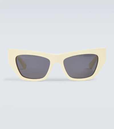 Bottega Veneta Yellow Cat-Eye Sunglasses outlook