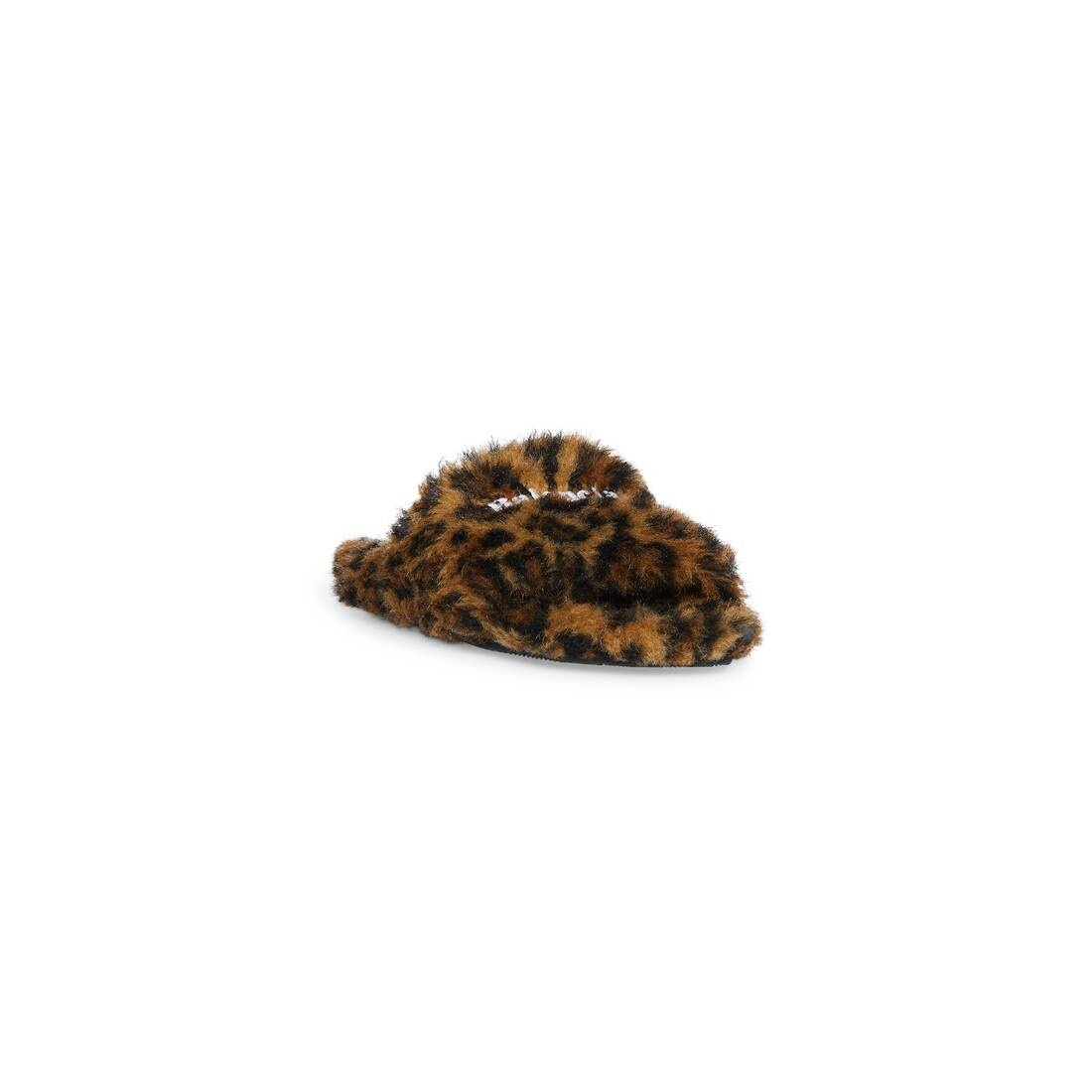 Women's Furry Slide Sandal in Beige - 2