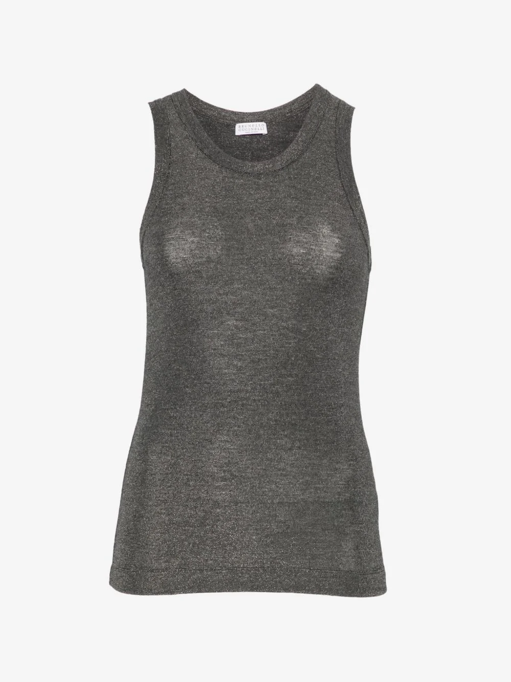 metallic-effect sleeveless top - 1