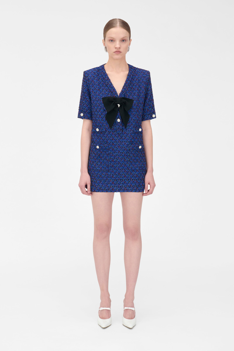 Alessandra Rich SEQUIN TWEED MINI DRESS outlook