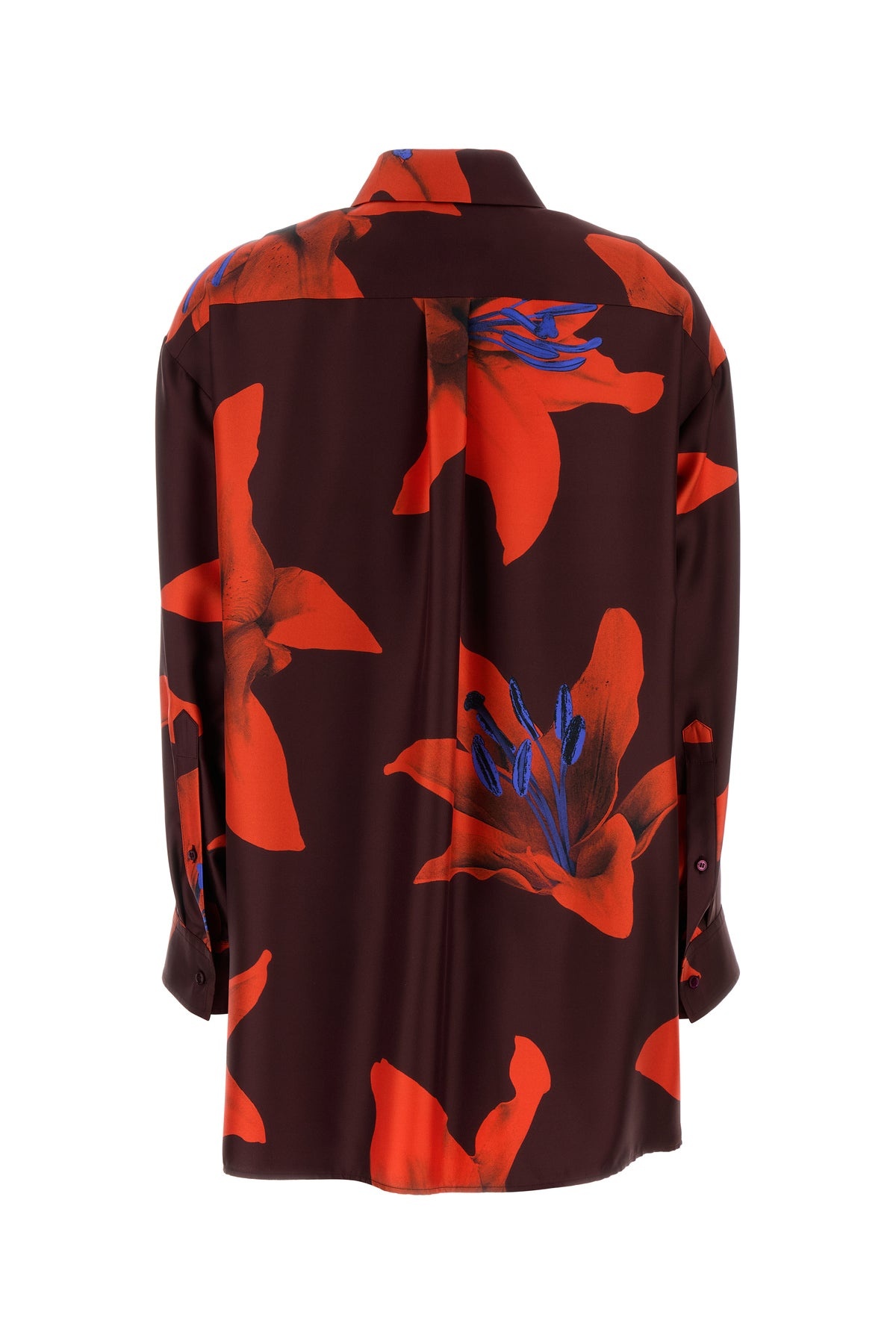 Printed satin oversize shirt - 2