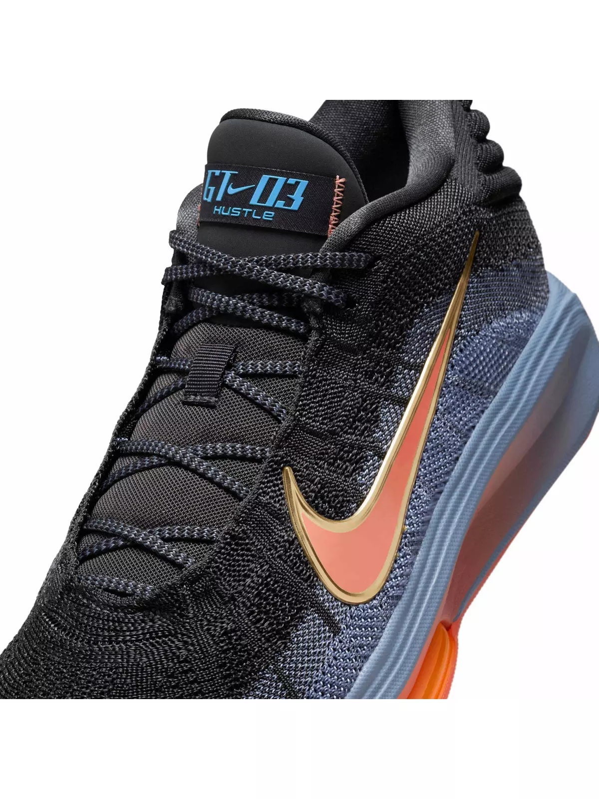 G.T. Hustle 3 "Anthracite/Ashen Slate/Metallic Gold/Light Wild Mango" Men's Basketball Shoe - 7