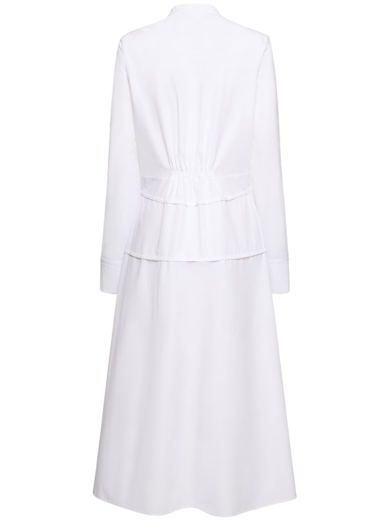 Heavy cotton poplin midi shirt dress - 5