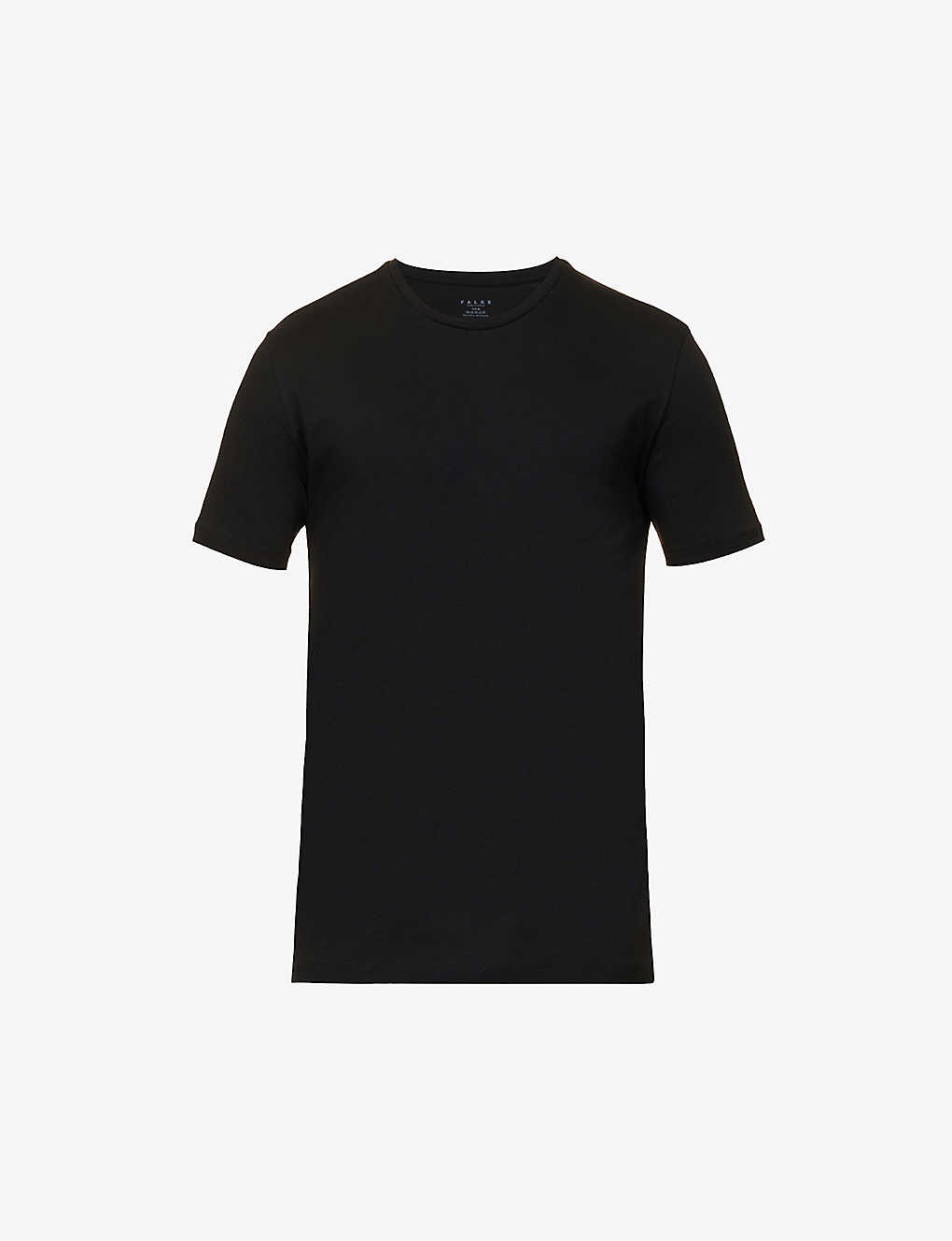 Regular-fit V-neck stretch-cotton T-shirt - 2
