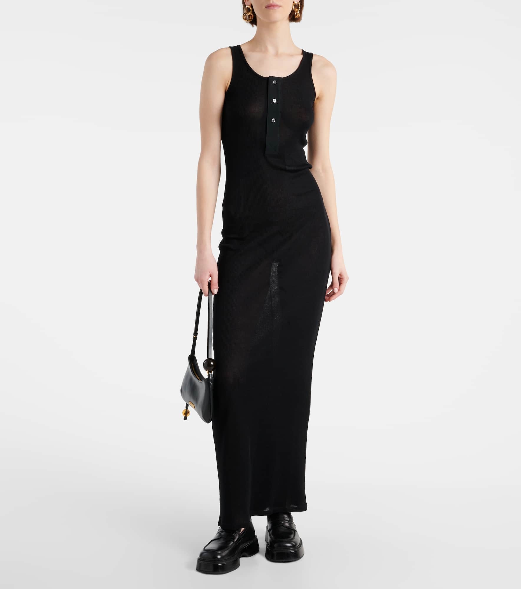 Knitted cotton maxi dress - 2