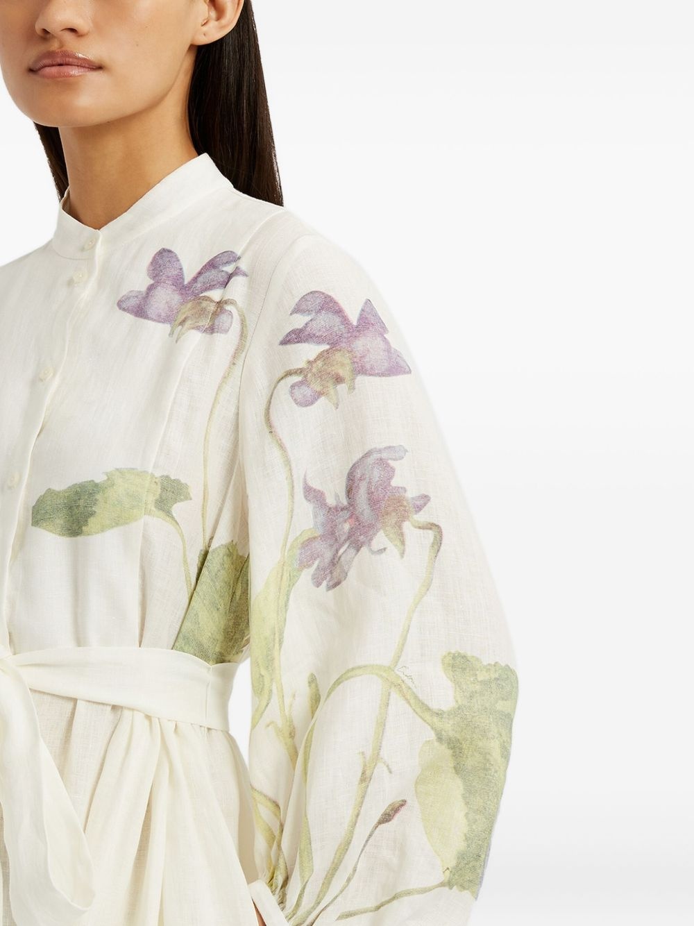 floral-print midi dress - 5