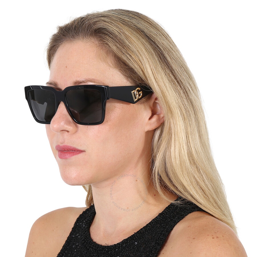 Dolce and Gabbana Dark Grey Square Ladies Sunglasses DG4436 501/87 55 - 2