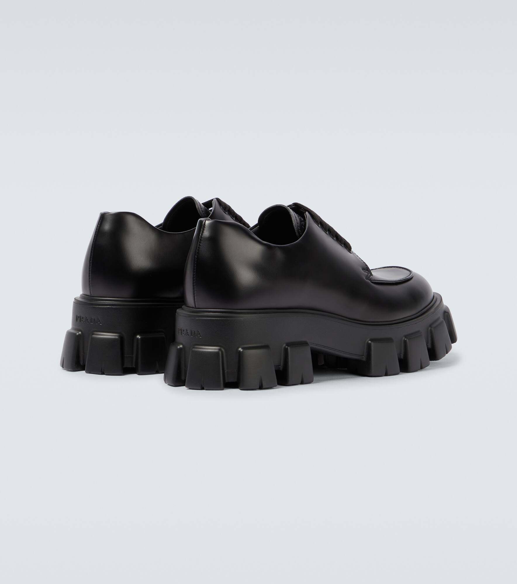 Monolith brushed leather derby shoes - 6