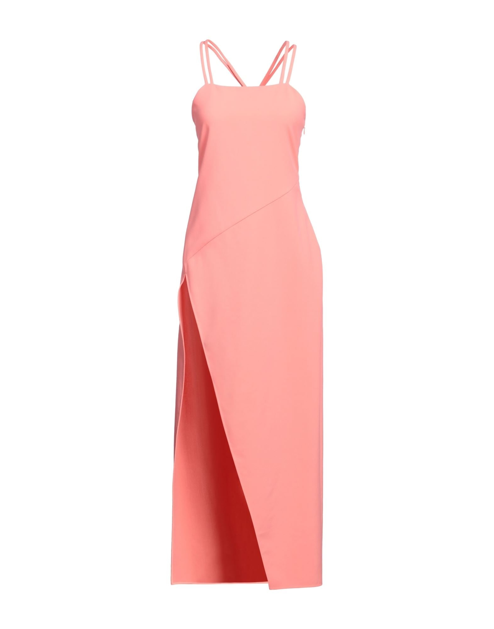 Salmon pink Women's Long Dress - 1