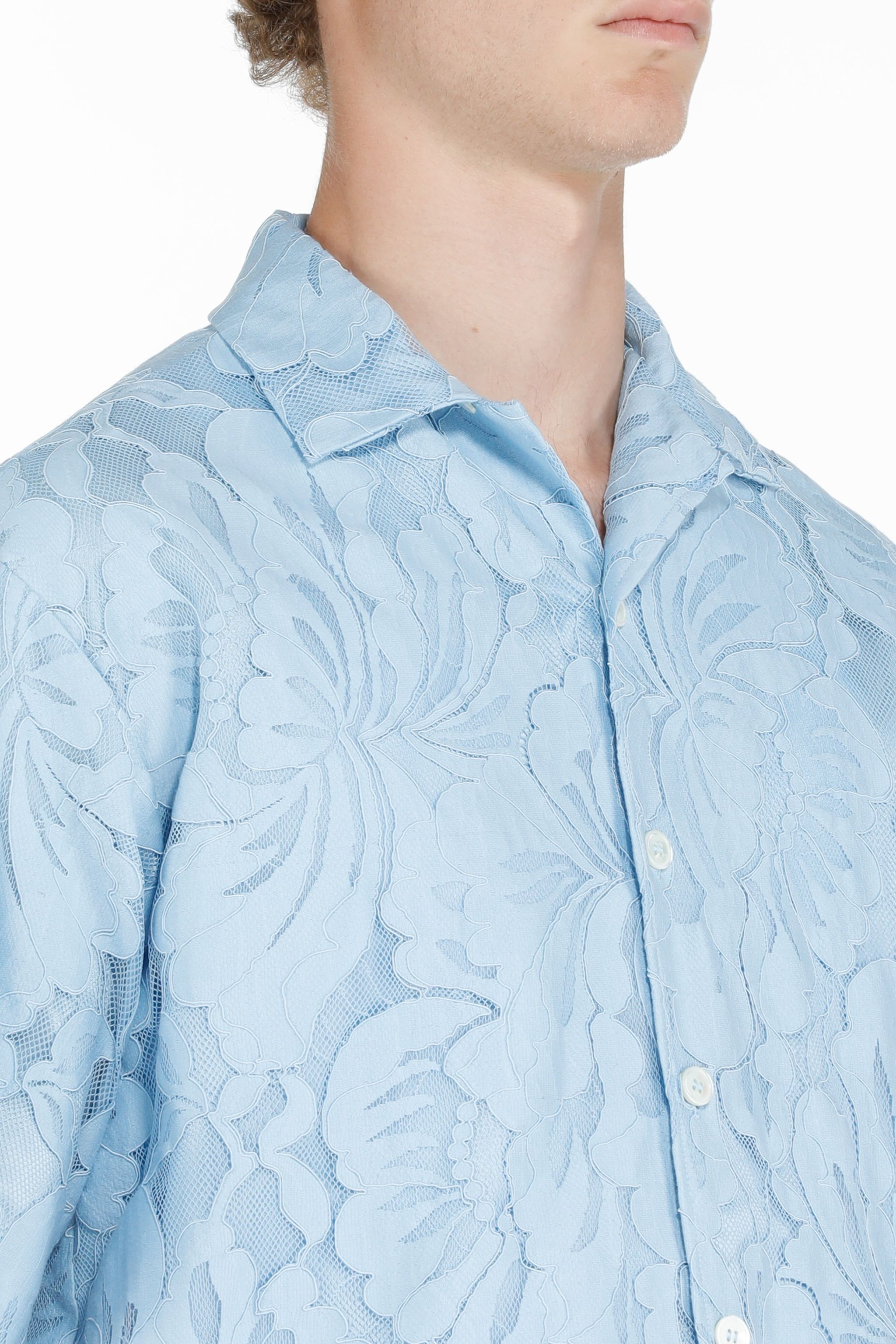 FLORAL-APPLIQUÉ SHIRT - 5