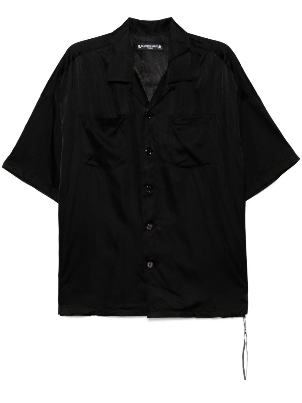 skull-embroidered shirt - 1