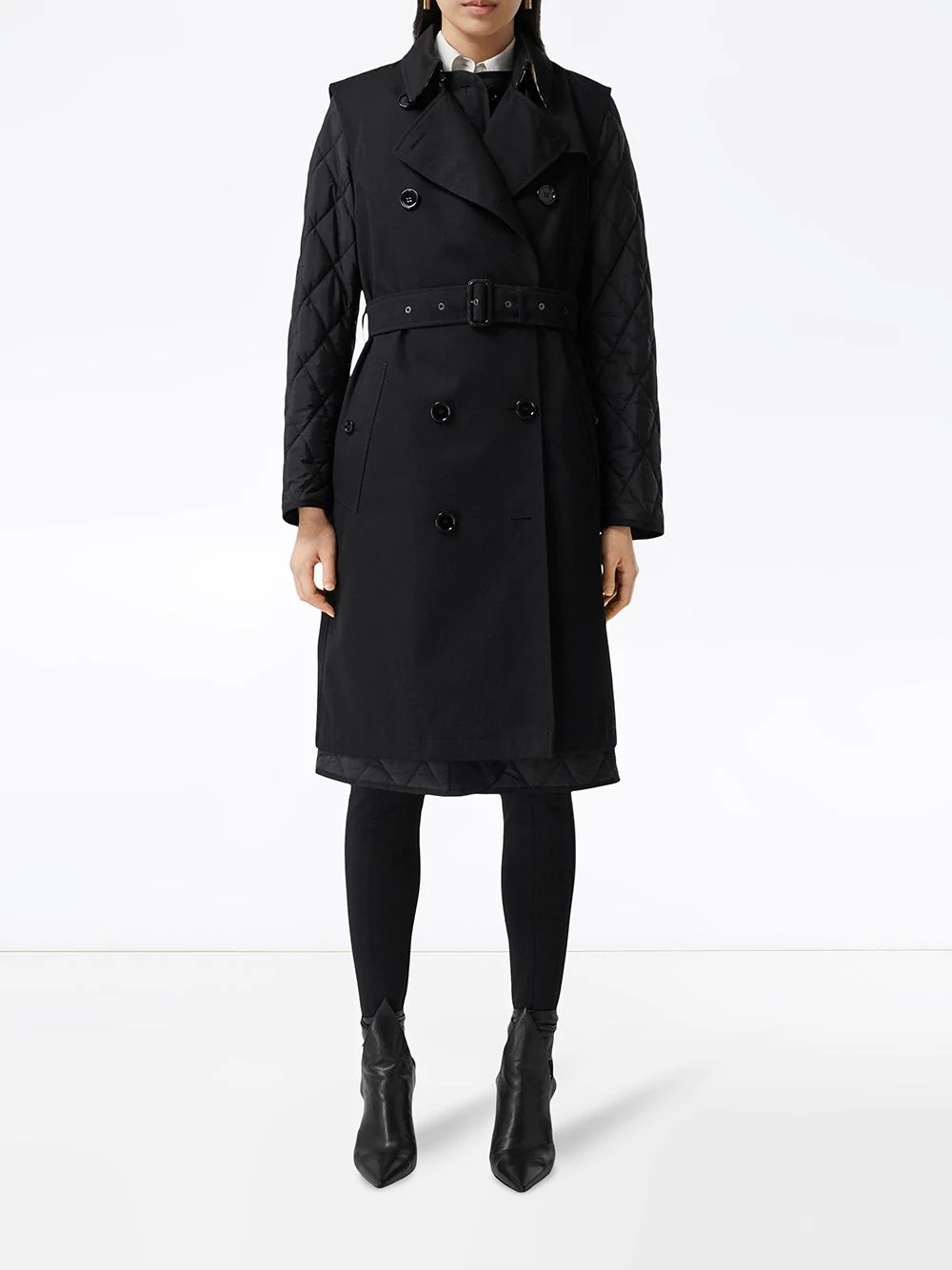 detachable-sleeve trench coat - 2