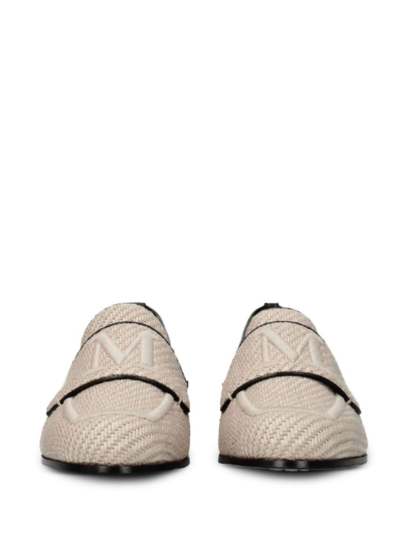 woven leather-trim loafers 4