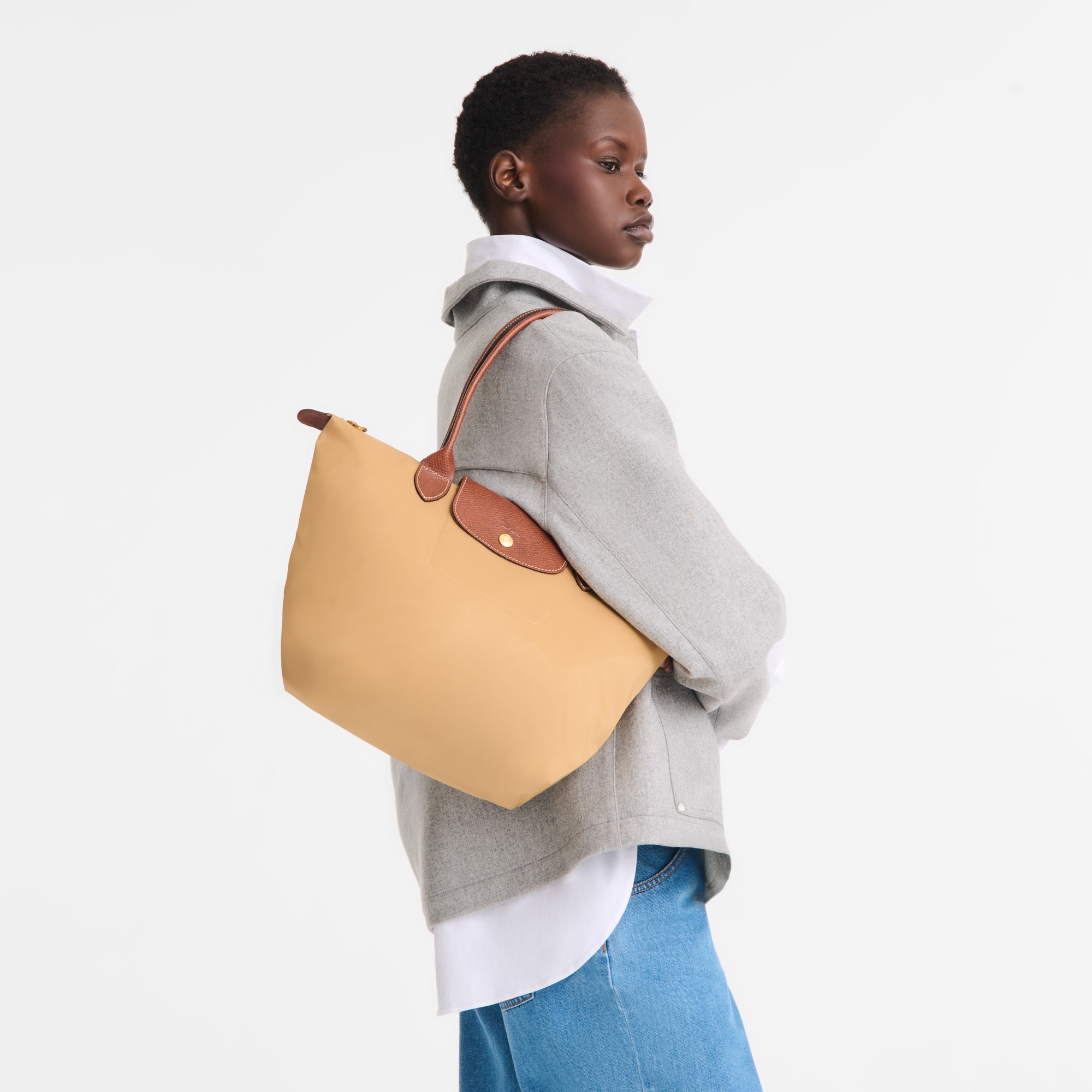 トートバッグ Longchamp Fawn-Coloured Le Pliage Original M Bag Le Pliage Original M Tote bag Fawn - Canvas | Longchamp US