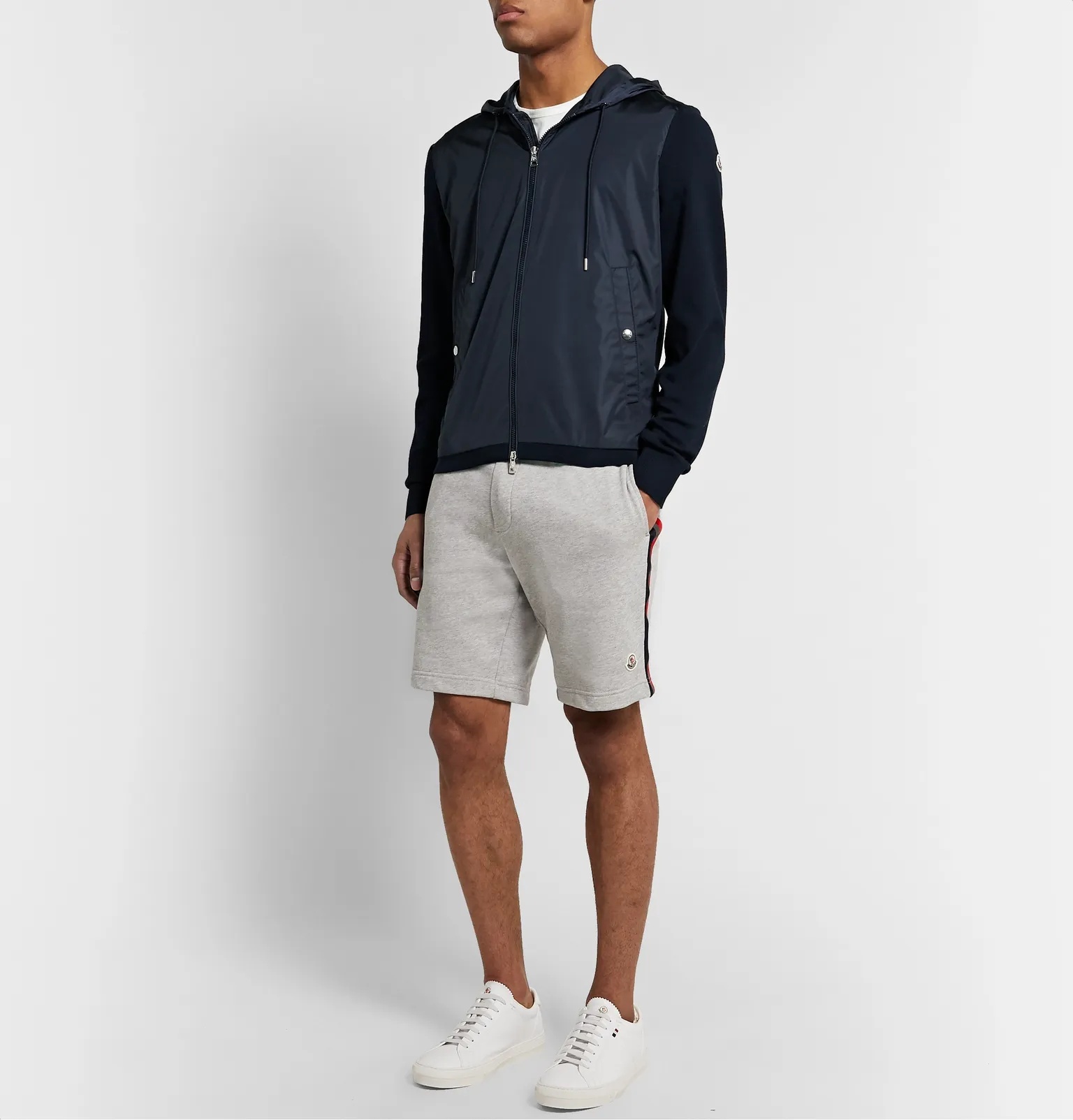 Panelled Loopback Cotton-Jersey and Shell Zip-Up Hoodie - 2