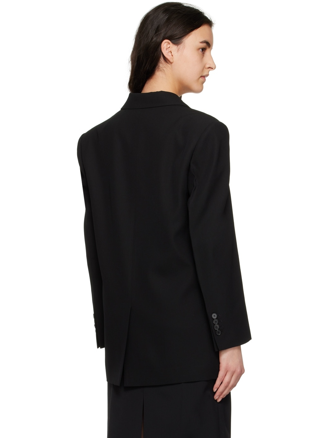 Juun.J notched-lapels wool blazer - Black