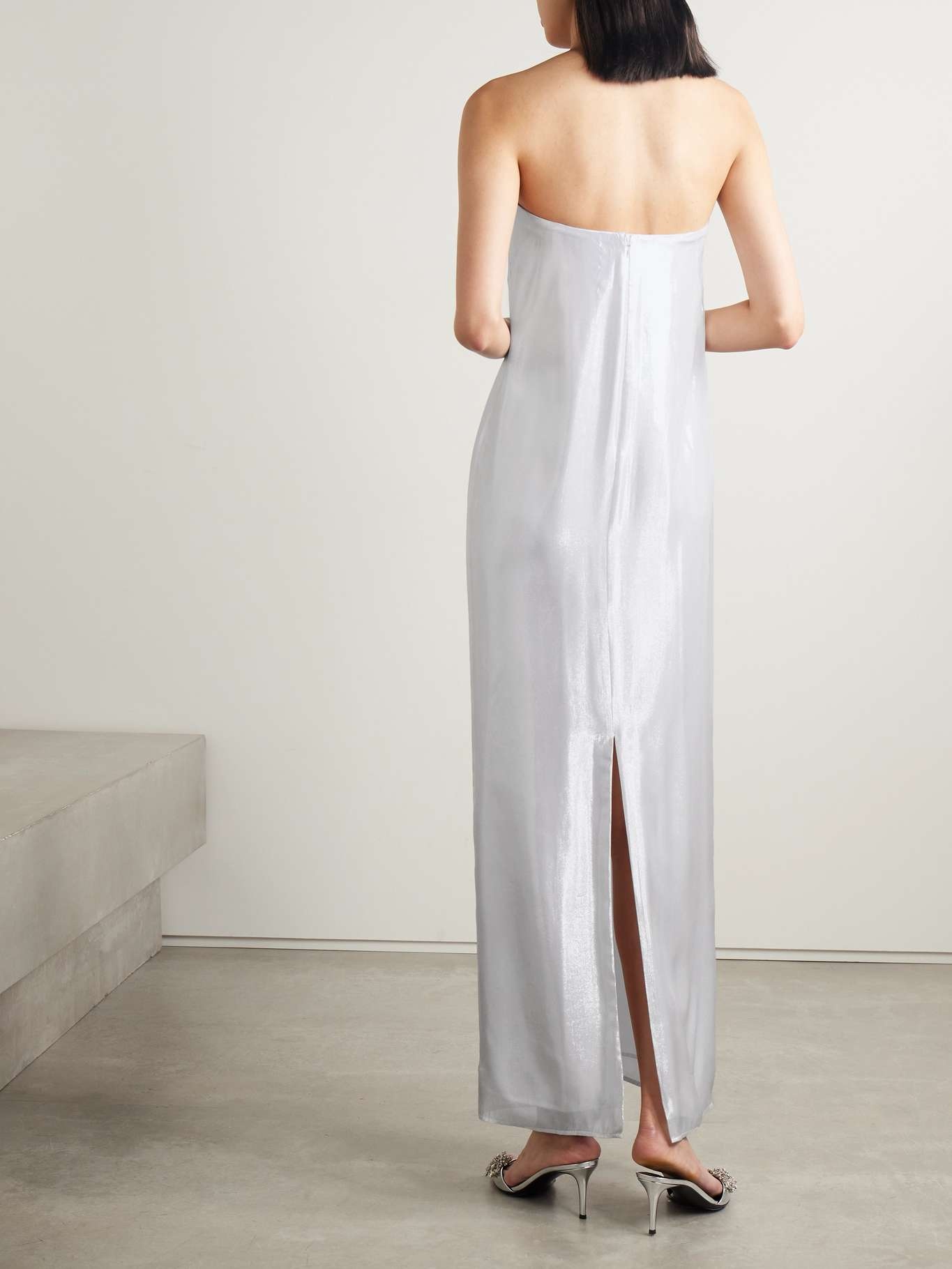 Casey strapless metallic silk-blend tulle gown - 3