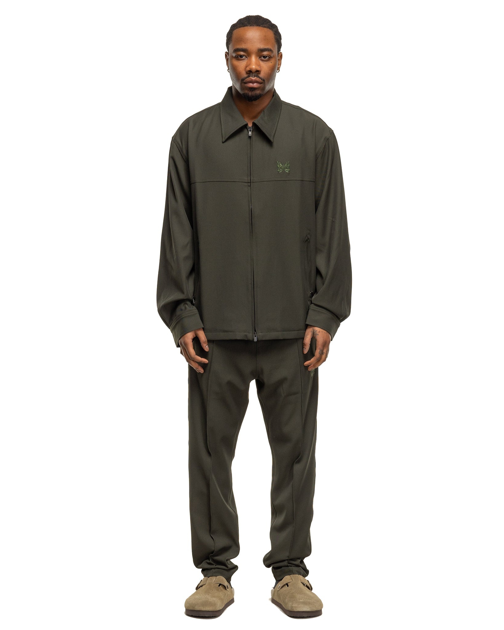 NEEDLES Sport Jacket - PE/R/PU Cavalry Twill Green