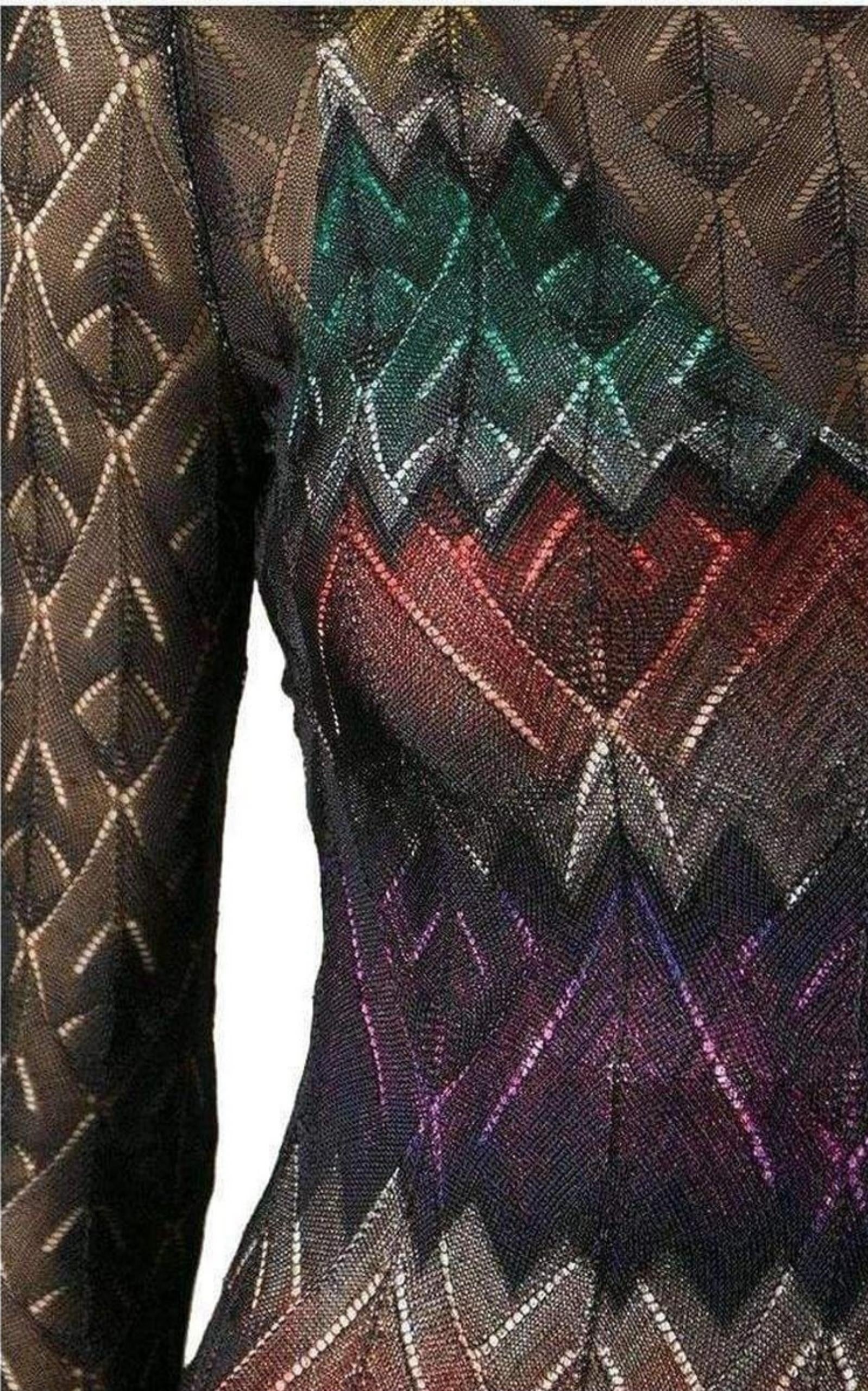 Zig Zag Crochet Sheer Dress - 5