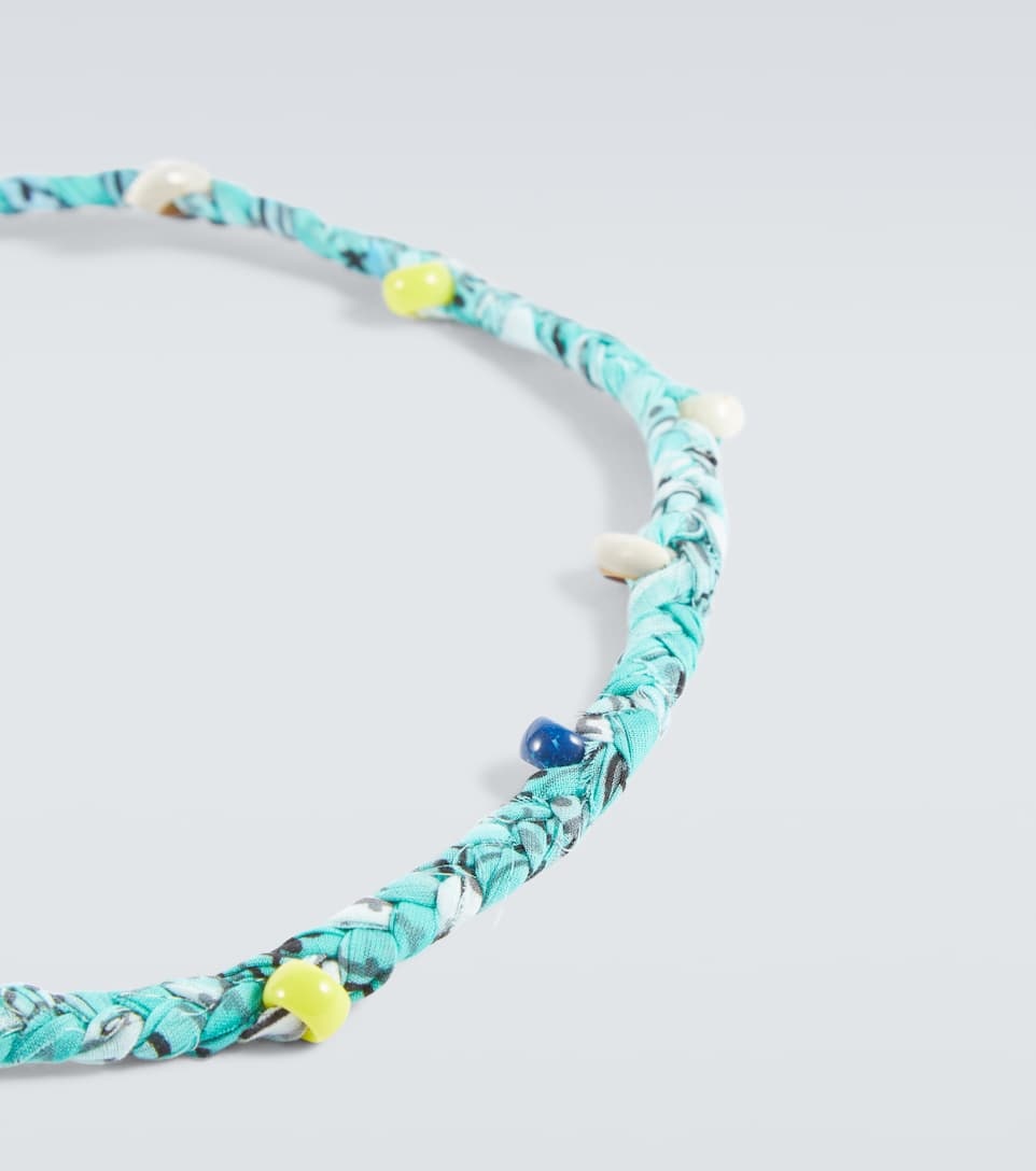 Bandana necklace with beads and shells - 3