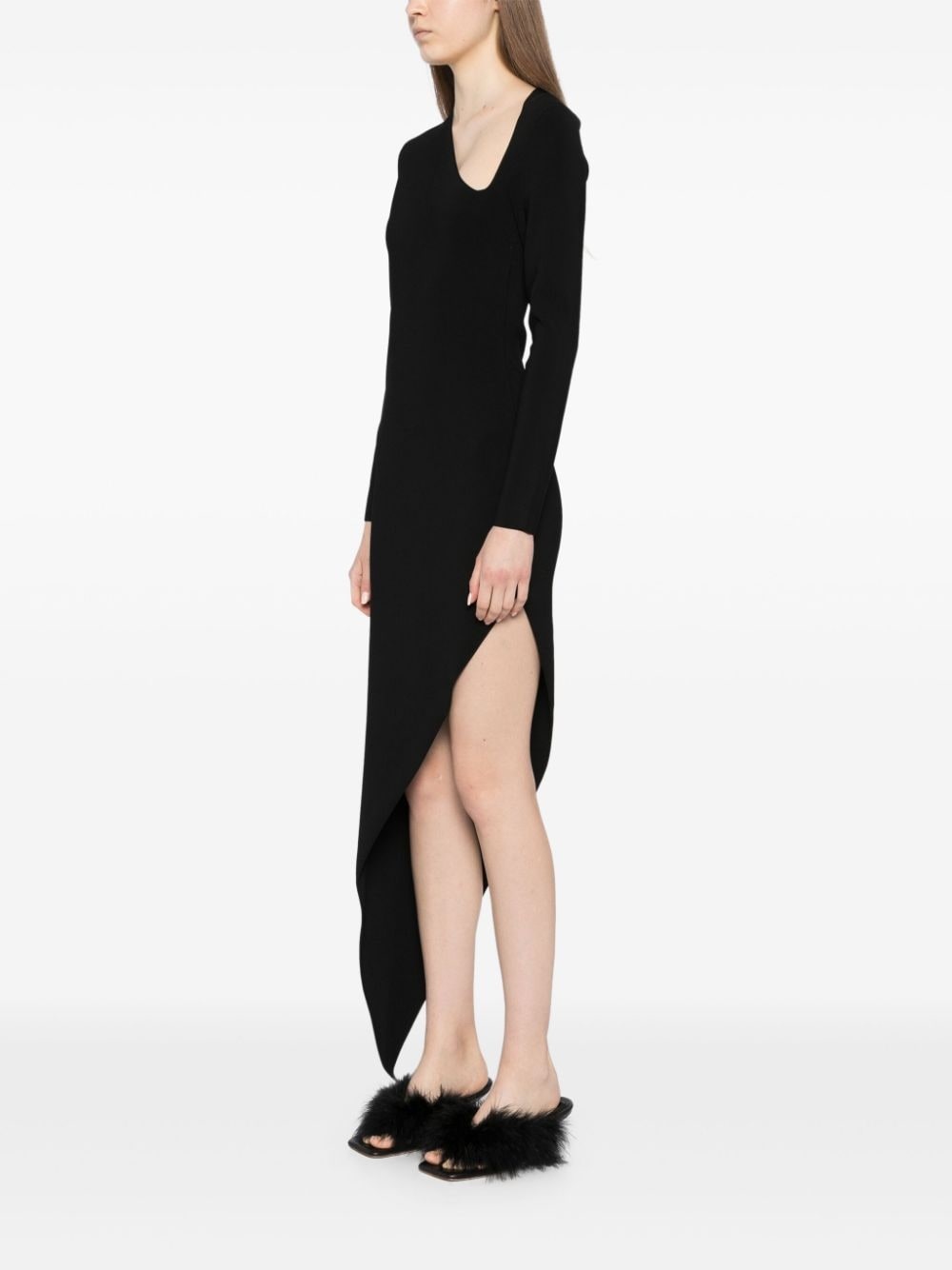 asymmetic midi skirt - 3