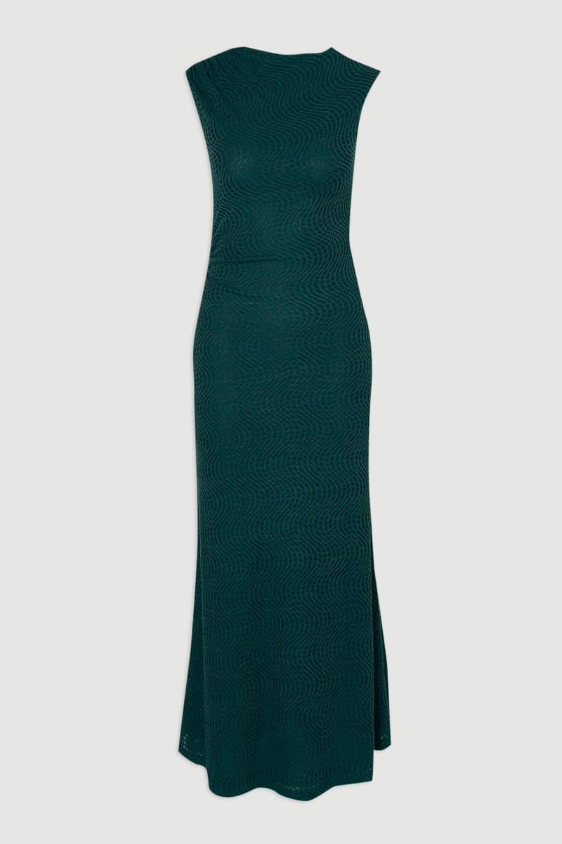 Sheered Textured Jersey Maxi Dress 4