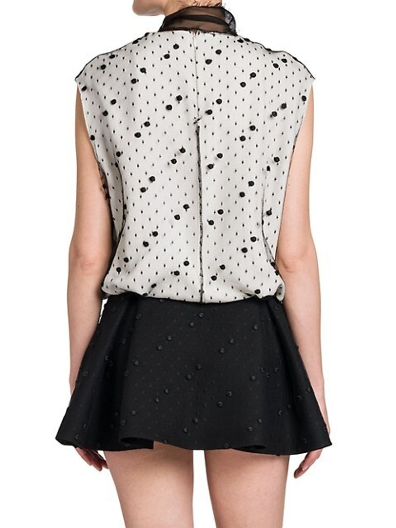 Two-Tone Mesh Mini-Dress 5