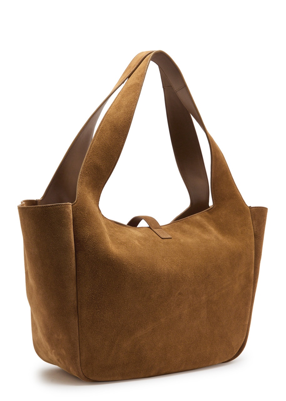 Saint Laurent Logo Suede Cabas Tote - 2