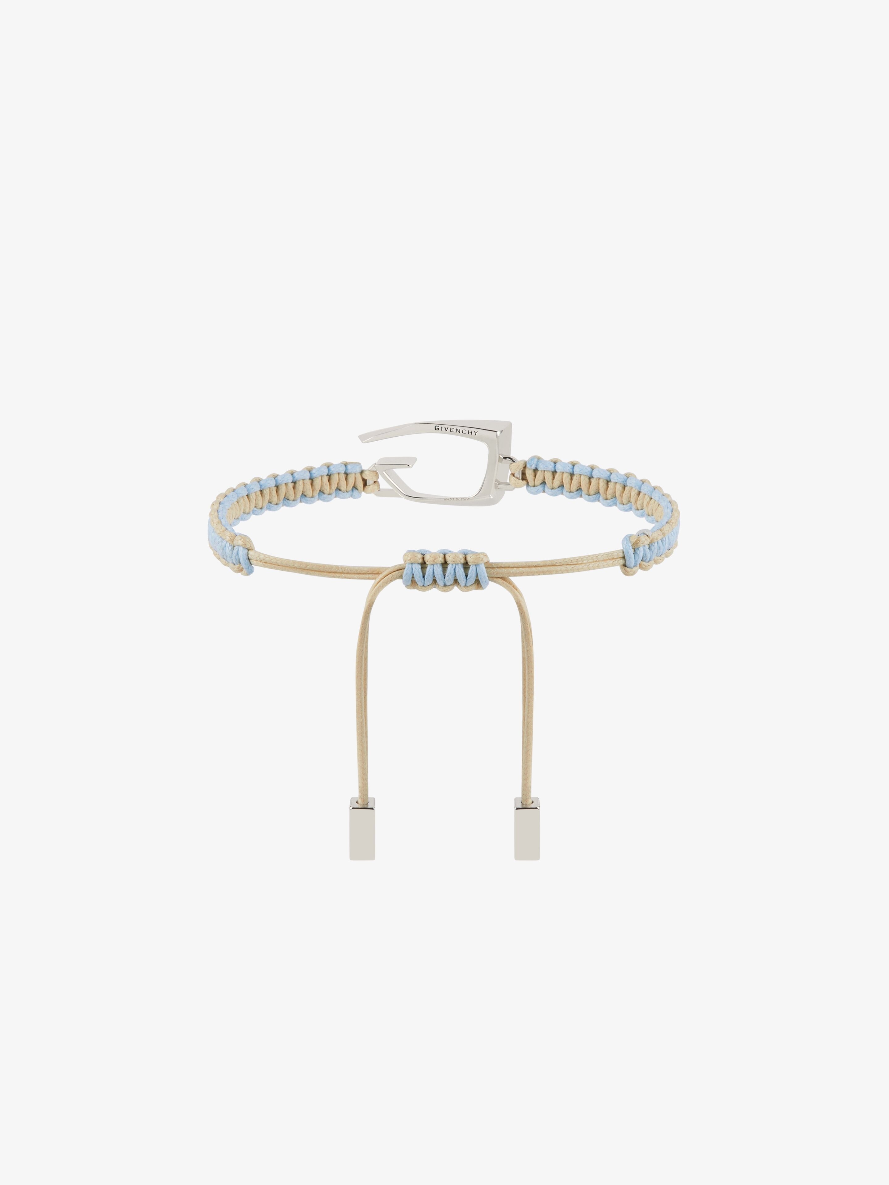 GIV CUT BRACELET IN WOVEN COTTON AND METAL - 3