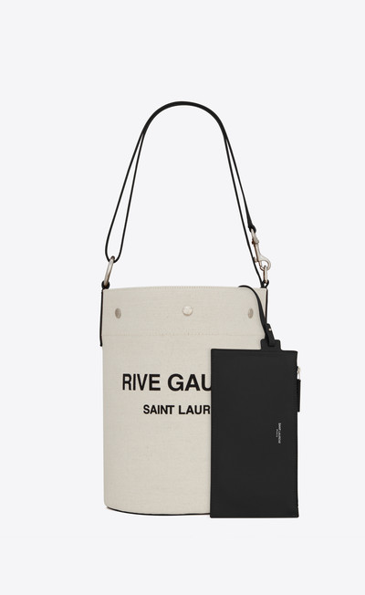 SAINT LAURENT rive gauche bucket bag in linen outlook