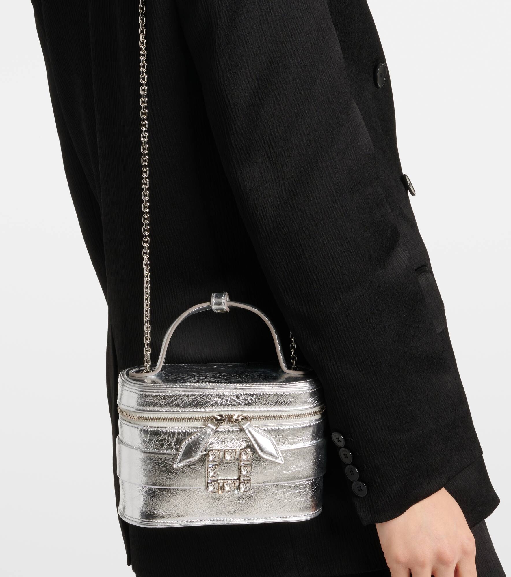 Metallic leather vanity bag - 2