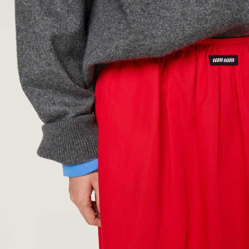 Slubbed poplin skirt 4