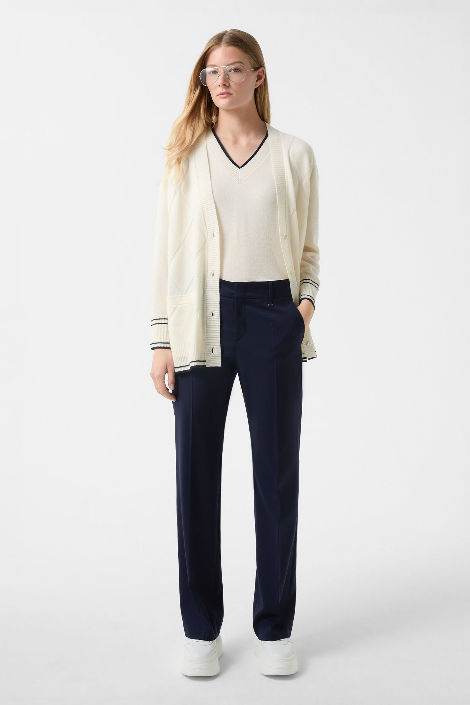 Jody virgin wool trousers in Navy blue - 4