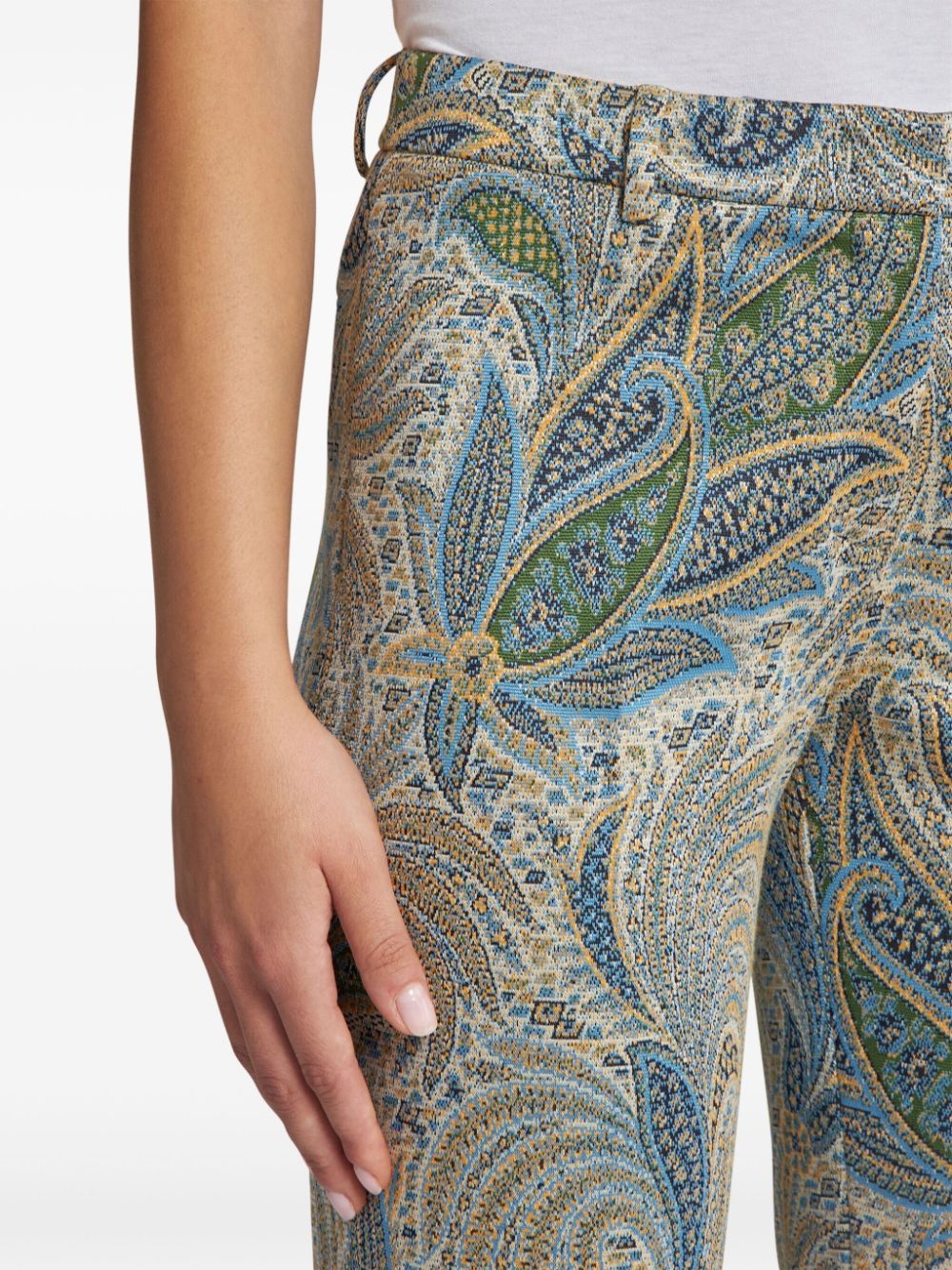 paisley-jacquard trousers - 5