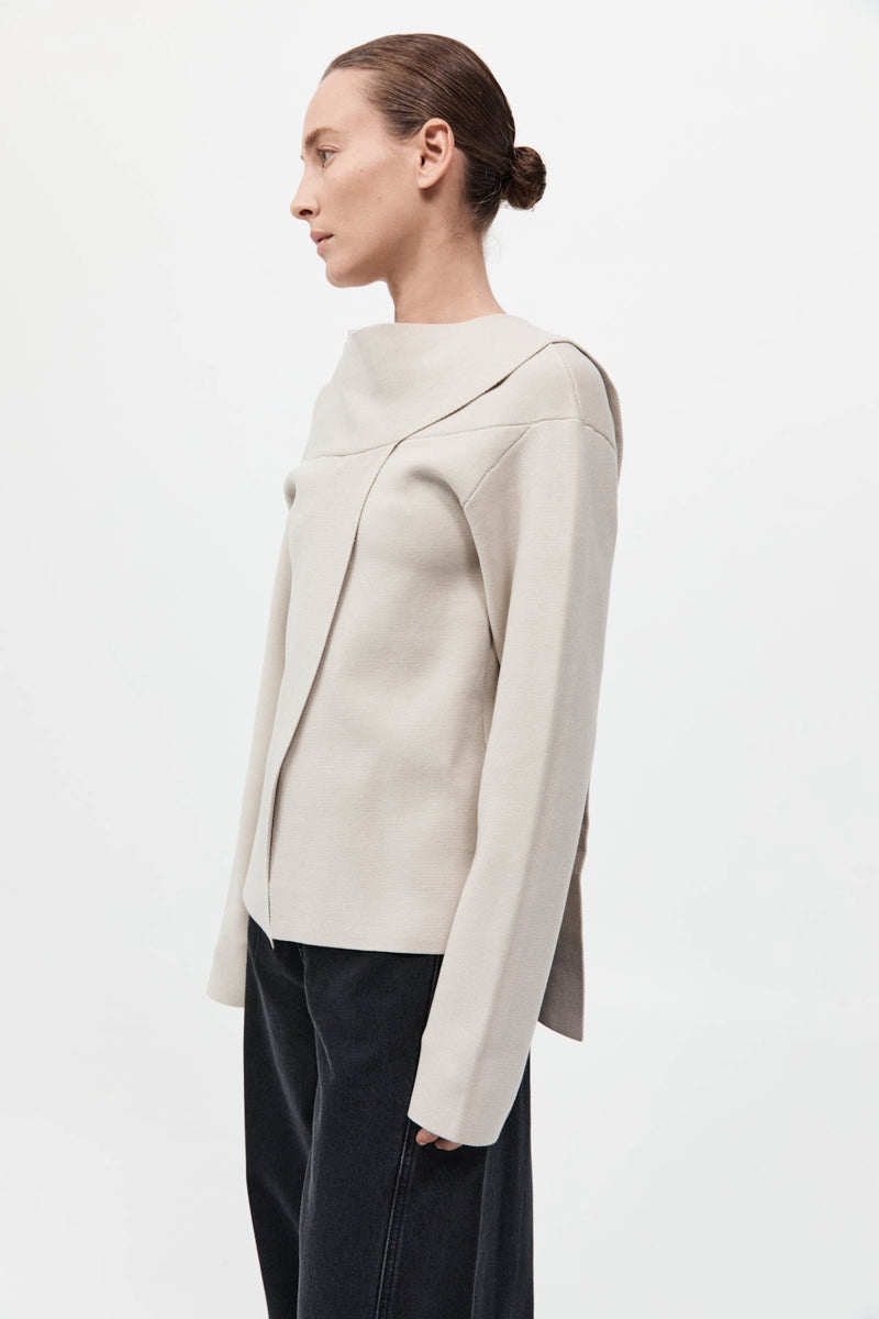 Milano Knit Scarf Jumper - Creme - 8