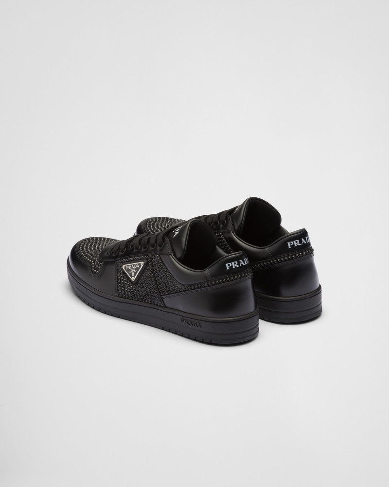 Downtown leather sneakers with crystals 5