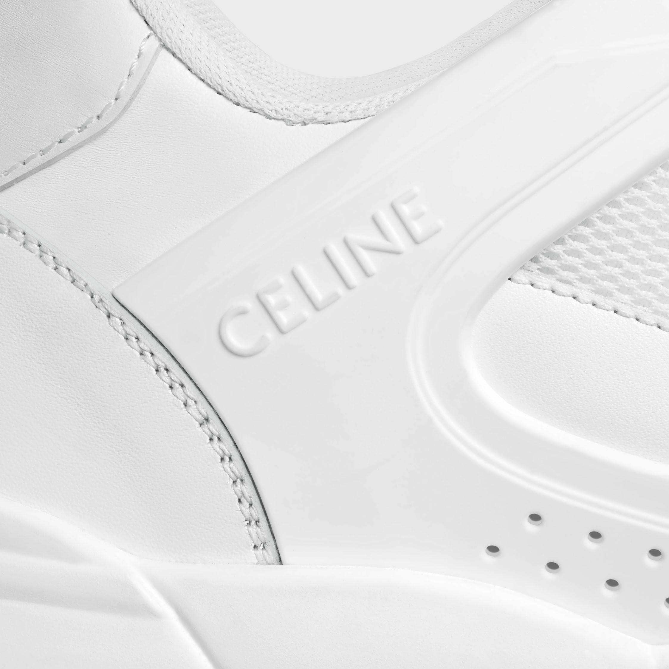 CELINE TRAINER CT-09 LOW TOP SNEAKER IN CALFSKIN AND MESH - 5