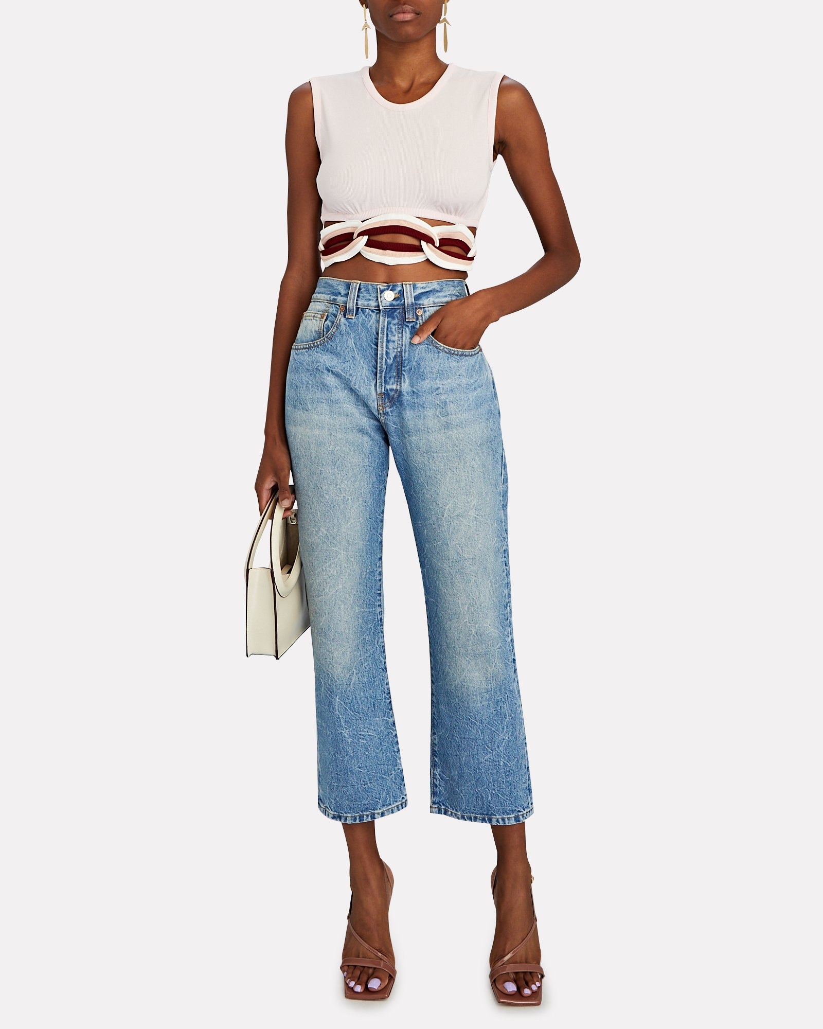 Victoria Mid-Rise Straight-Leg Jeans - 2