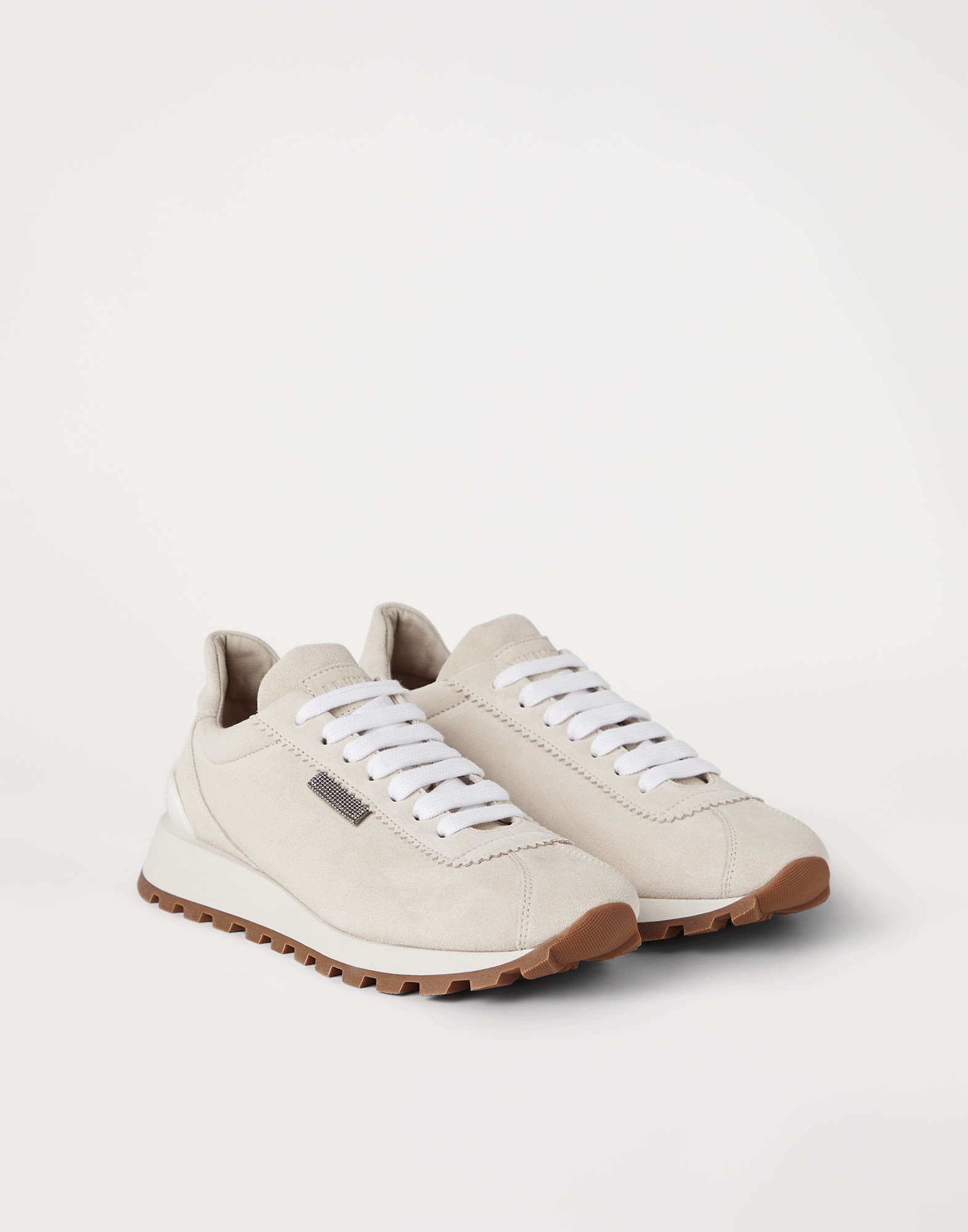 Suede runners with shiny tab - 1