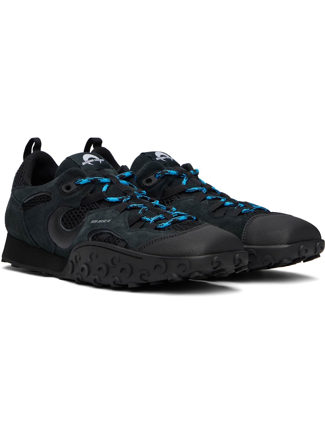 Black Suede Leather MS Rise Tyko Sneakers - 4