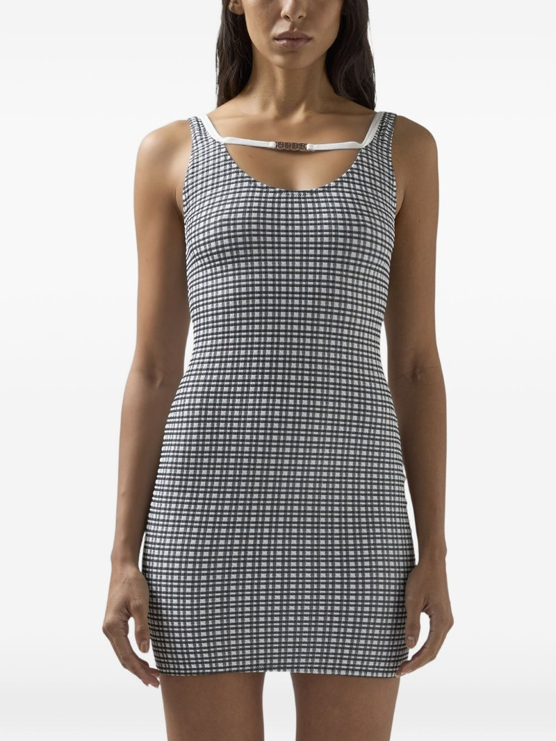 gingham-pattern mini dress 3
