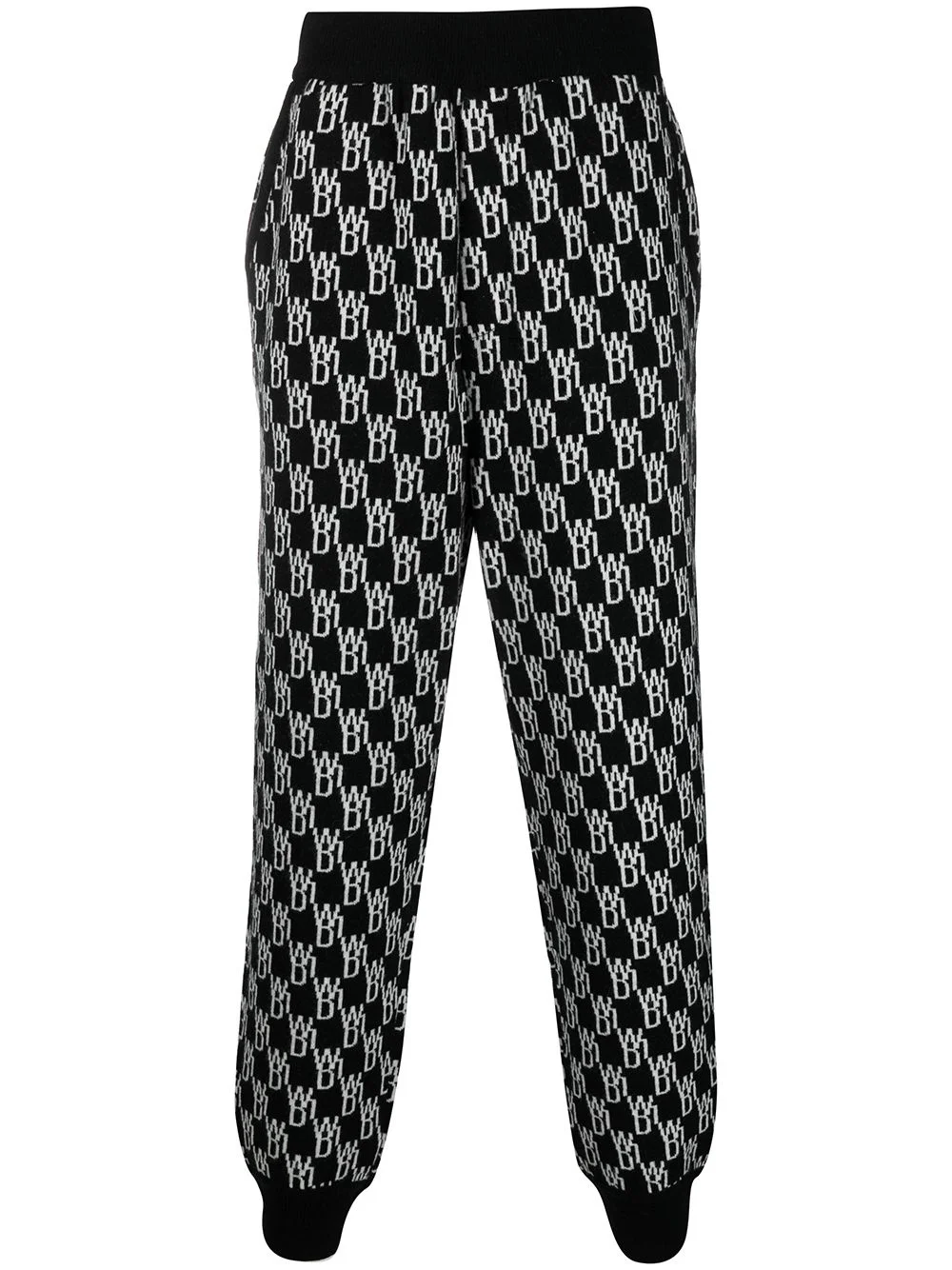 intarsia knit track trousers - 1