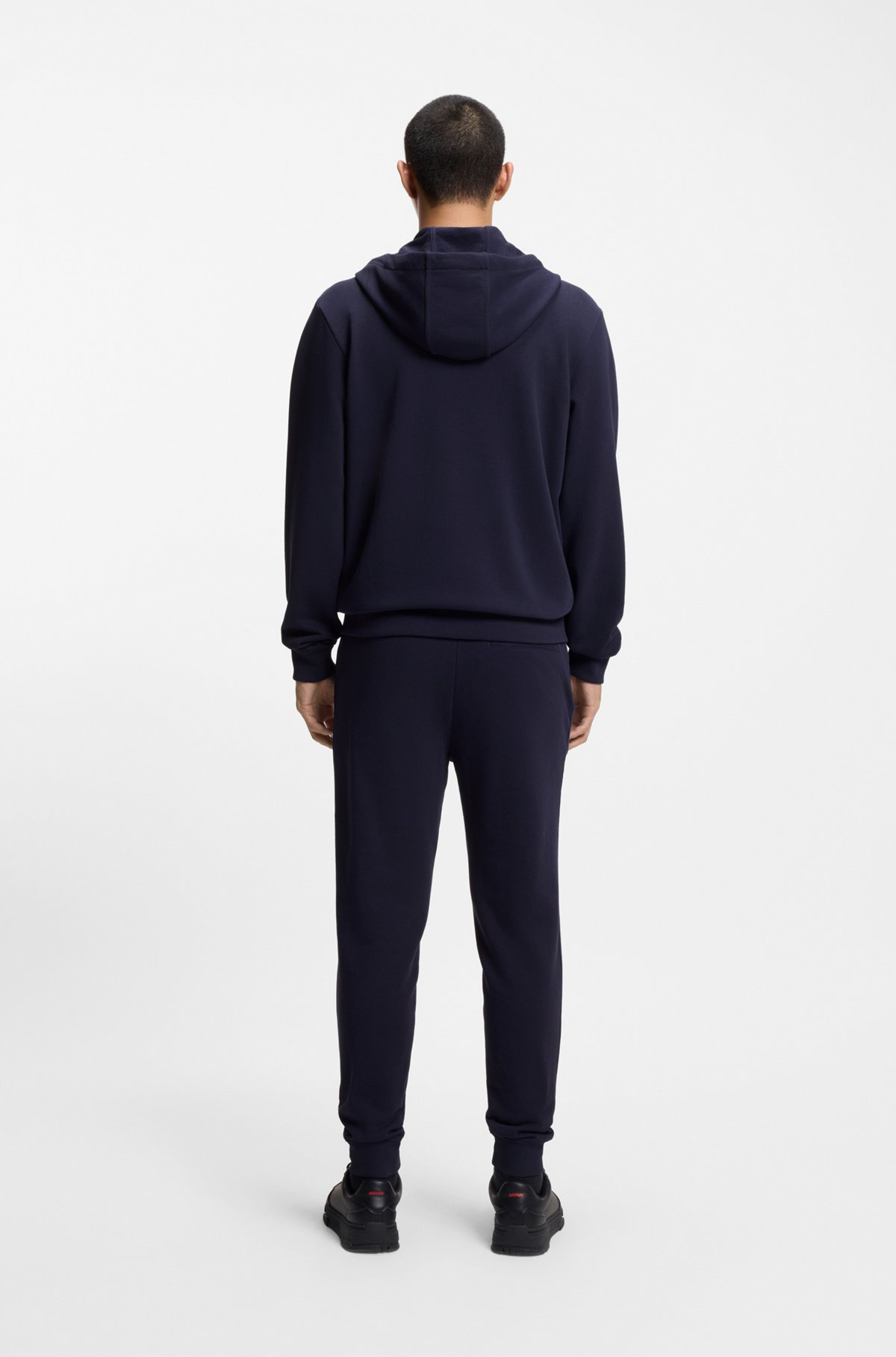 COTTON-TERRY ZIP-UP HOODIE WITH LOGO LABEL - 5