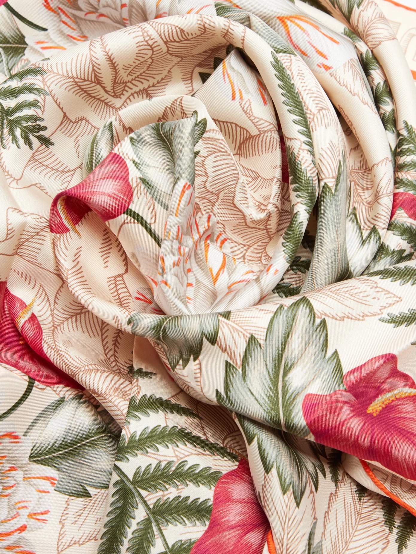 Hawaiian-print silk scarf - 3