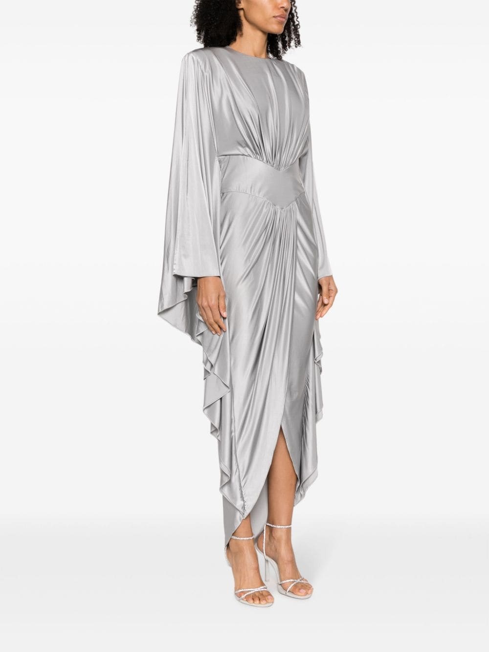 ALEXANDRE VAUTHIER gathered asymmetric-hem dress | REVERSIBLE