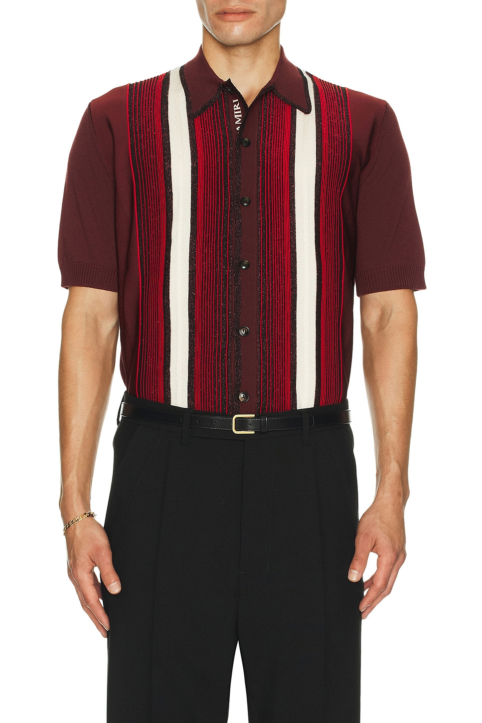 Embellished Striped Shirt - 4