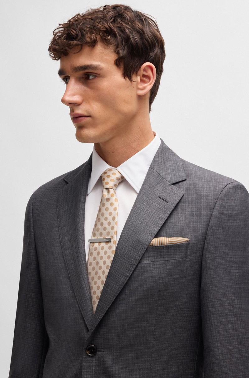 BOSS POCKET SQUARE IN PURE SILK WITH DOUBLE PRINT outlook